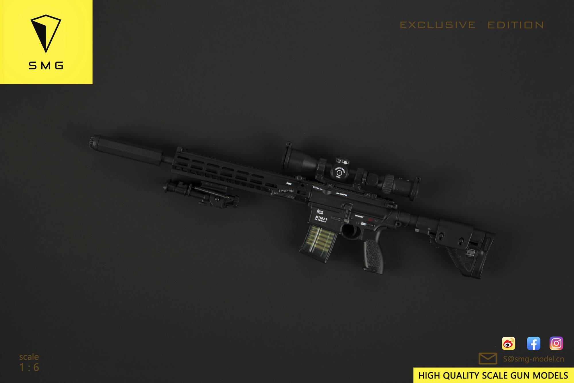 SMG 02-3002 1/6 m110A1 CSASS Sniper Rifle - Black