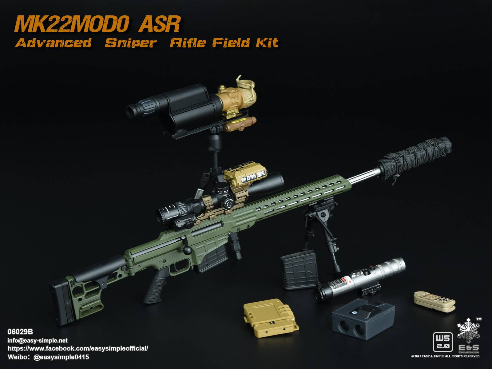 Easy & Simple 06029B 1/6 MK22MOD0 ASR Advanced Sniper Rifle
